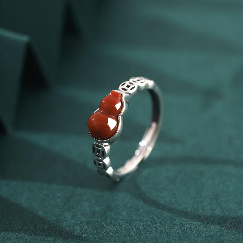 Bague en argent sterling 925 avec agate rouge pour l'acceptation de soi