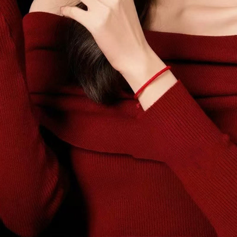 Bracelet en argent sterling 925 avec cordon rouge | Cinq façons de protéger le Dieu de la richesse