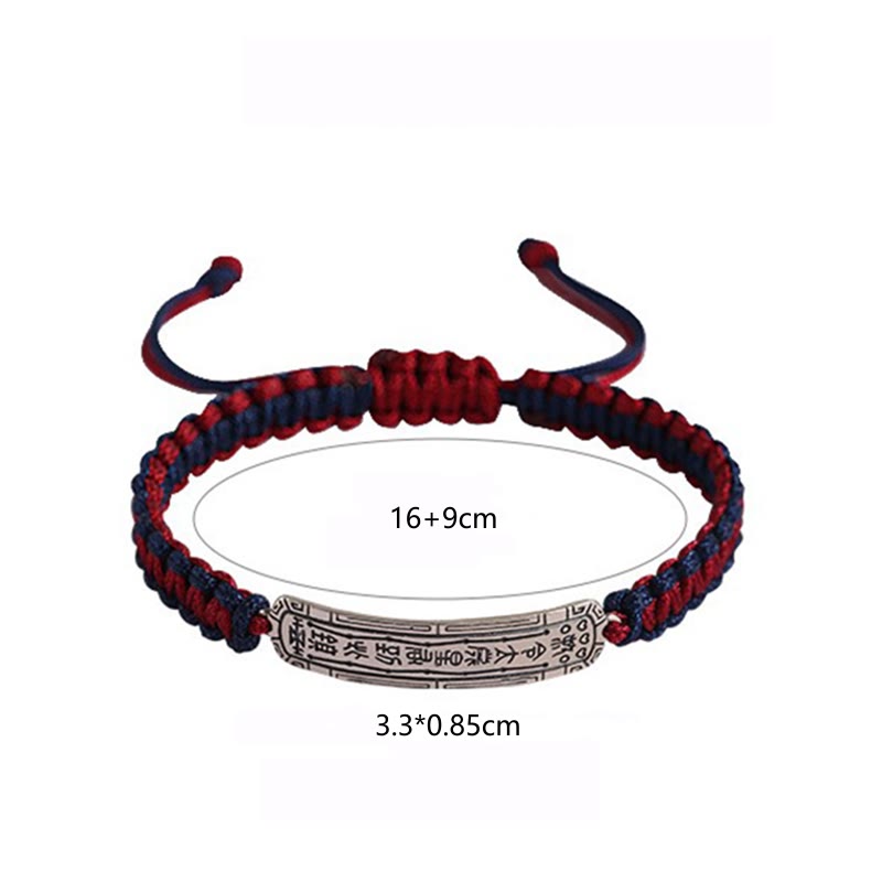 Bracelet amulette de paix en argent sterling 925 avec fil rouge