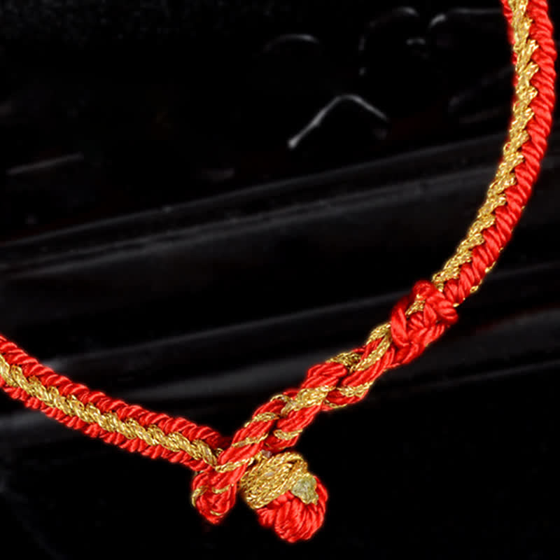Bracelet en argent sterling 925 avec fil rouge et roue de prière pour la force et la chance