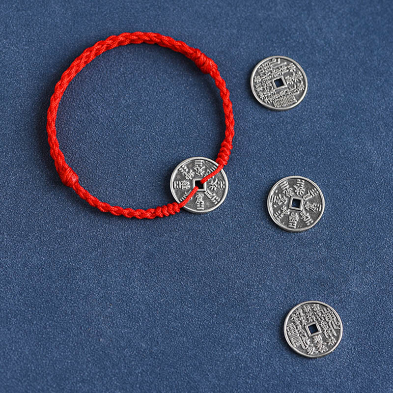 Bracelet de protection en argent sterling 925 avec fil rouge