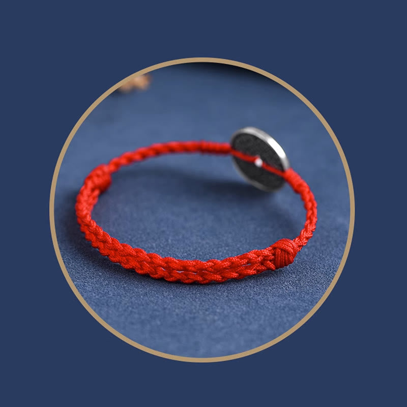 Bracelet de protection en argent sterling 925 avec fil rouge