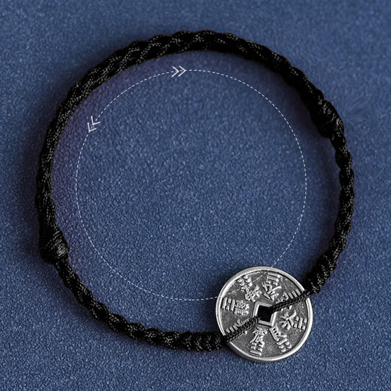 Bracelet de protection en argent sterling 925 avec fil rouge