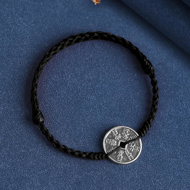 Bracelet de protection en argent sterling 925 avec fil rouge