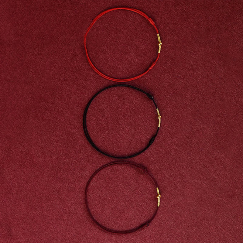Bracelet de protection en argent sterling 925 avec cordon rouge pour poignet ou cheville