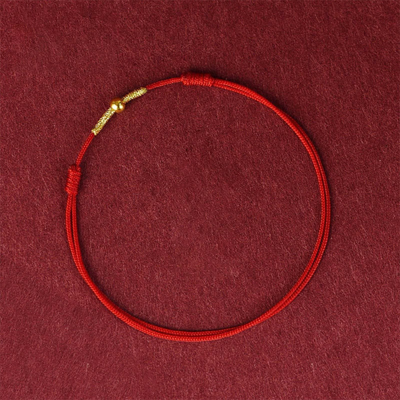 Bracelet de protection en argent sterling 925 avec cordon rouge pour poignet ou cheville