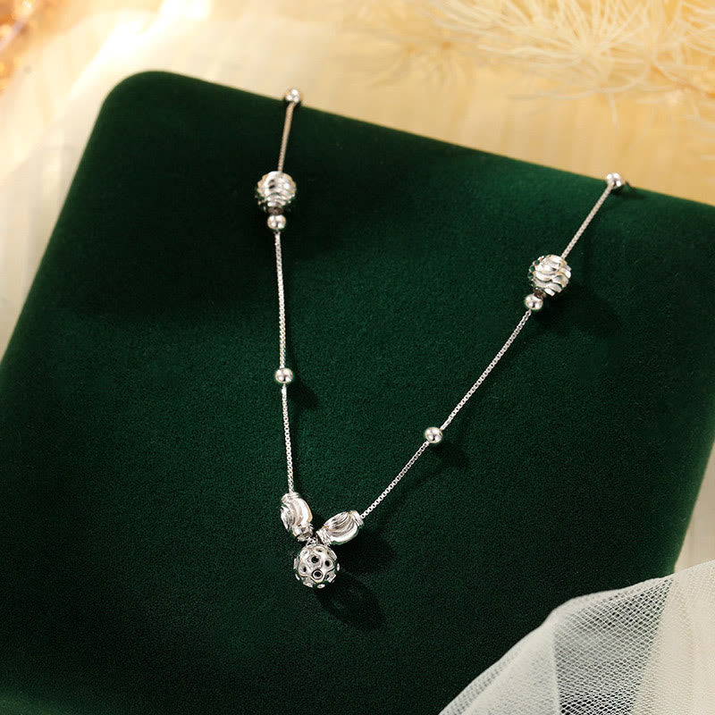 Bracelet de cheville simple en argent sterling 925 avec perles