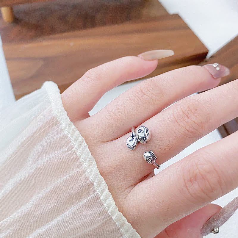 Bague d'équilibre serpent en argent sterling 925