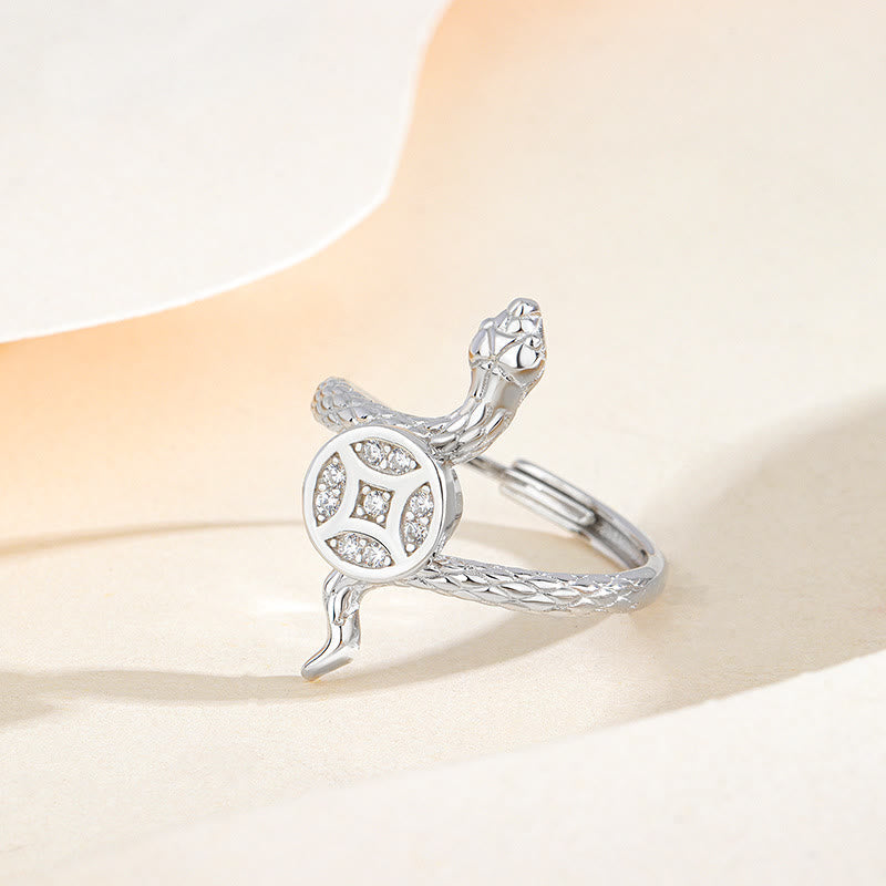 Bague serpent en argent sterling 925 et cuivre