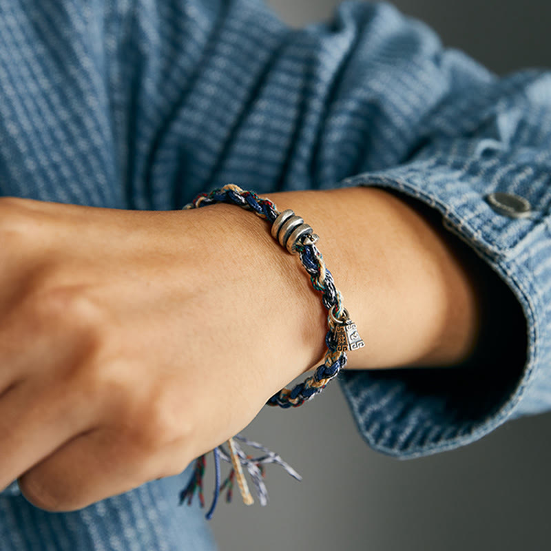 Bracelet spirituel en argent sterling 925 avec breloque écailles de pièces