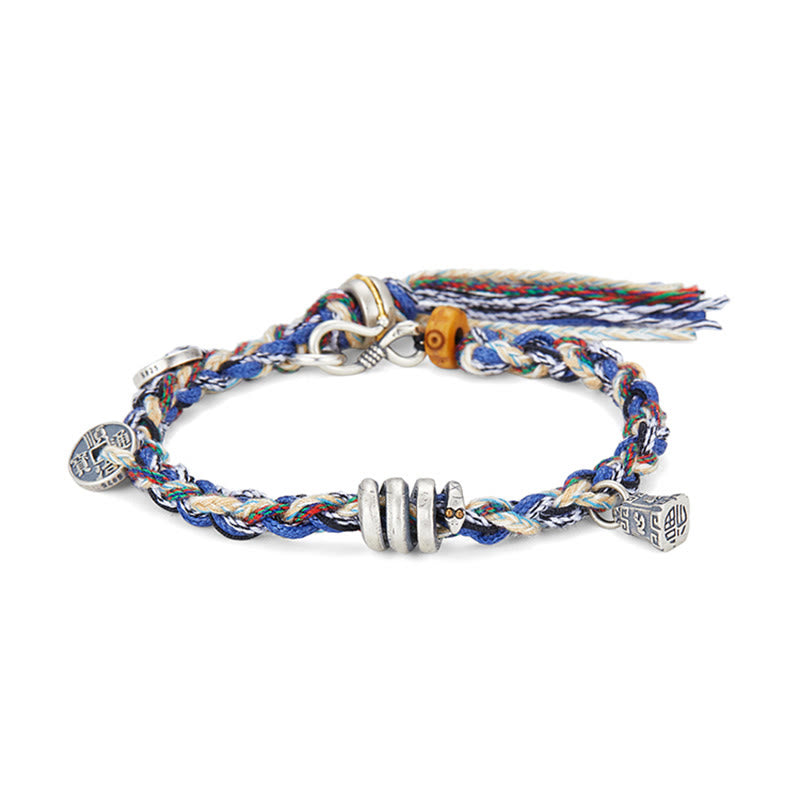 Bracelet spirituel en argent sterling 925 avec breloque écailles de pièces