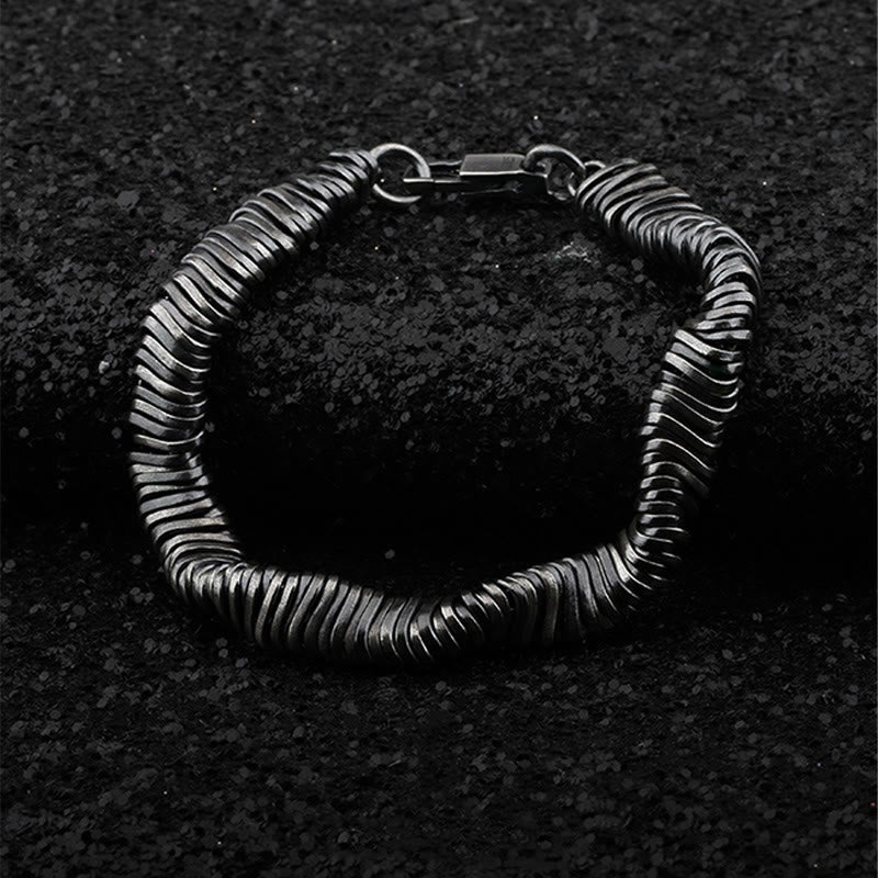 Bracelet spirituel de guérison de richesse torsadé en argent sterling 925