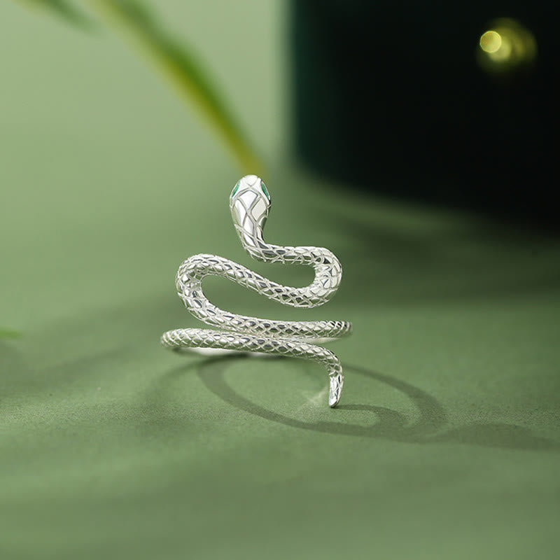 Parure de bijoux en argent sterling 925 Année du Serpent pour le calme et l'équilibre