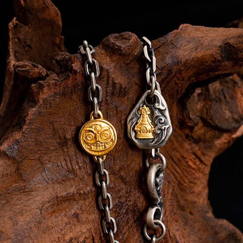 Collier spirituel Zakiram Déesse de la richesse en argent sterling 925