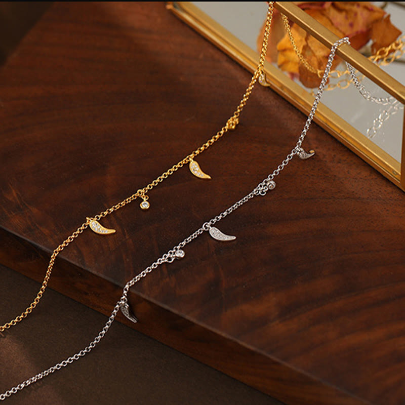 Breloque de cheville spirituelle en argent sterling 925 et zircon