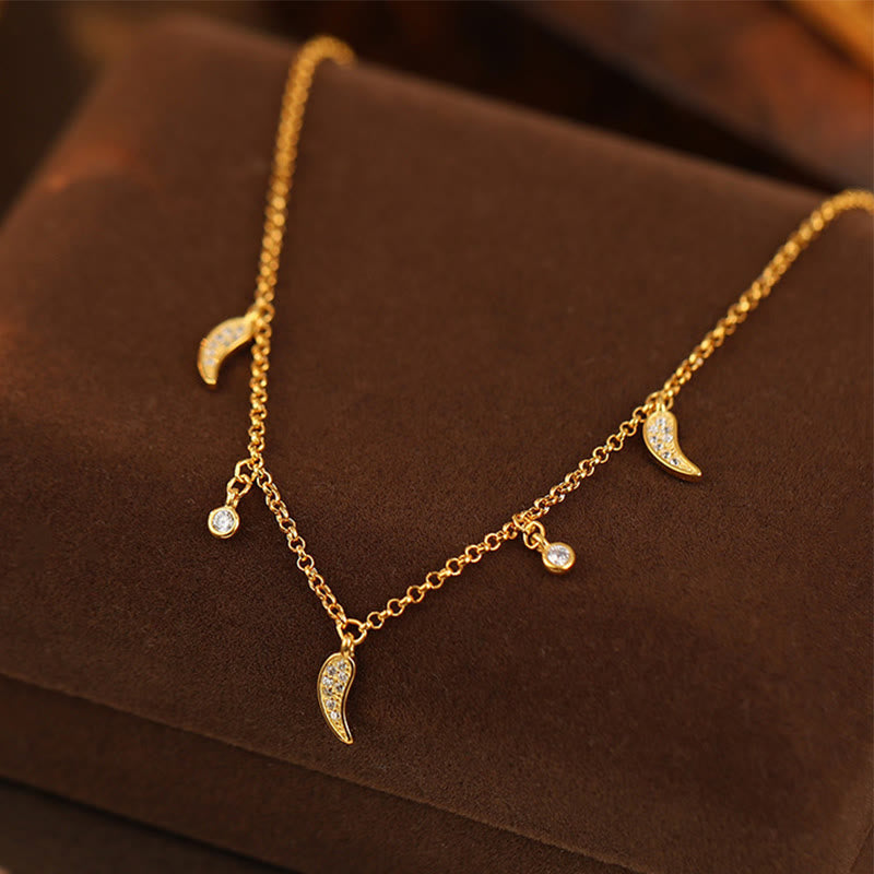 Breloque de cheville spirituelle en argent sterling 925 et zircon