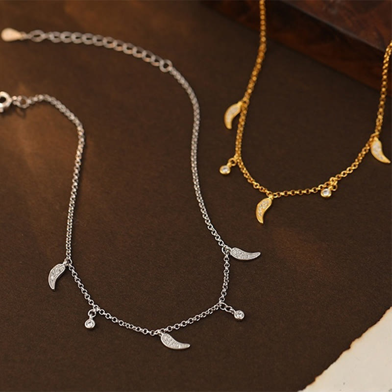 Breloque de cheville spirituelle en argent sterling 925 et zircon