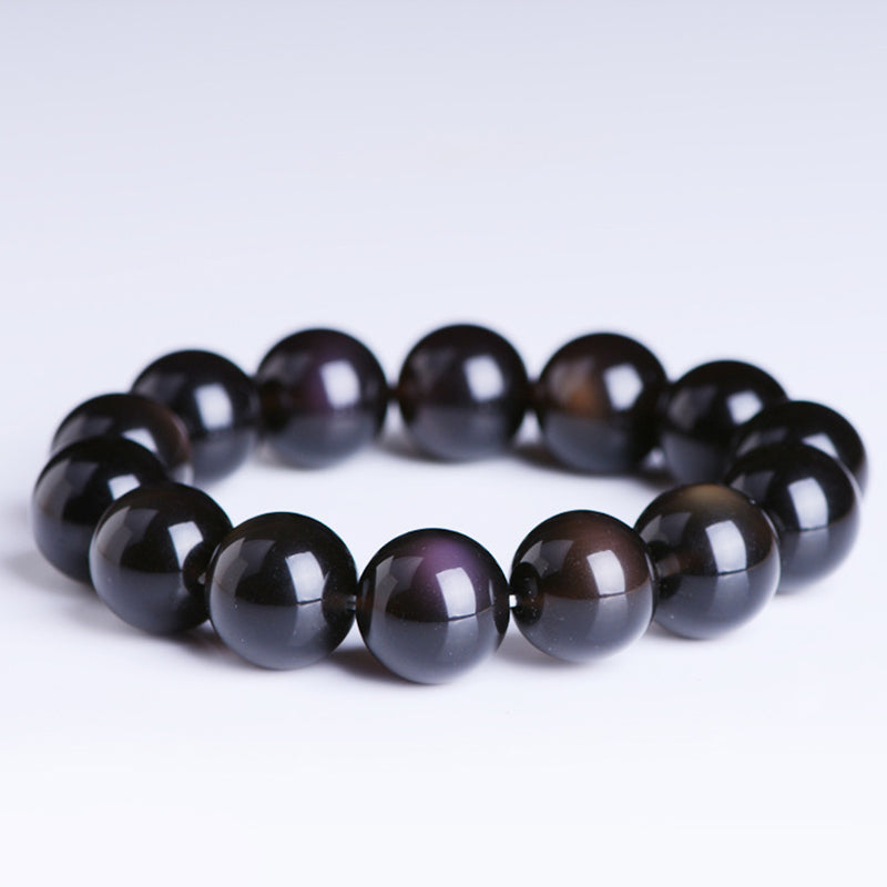 7mm Rainbow Obsidian Protection Bracelet
