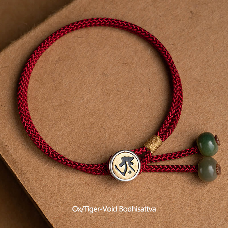 925 Sterling Silver Chinese Zodiac Protection Bracelet Red String