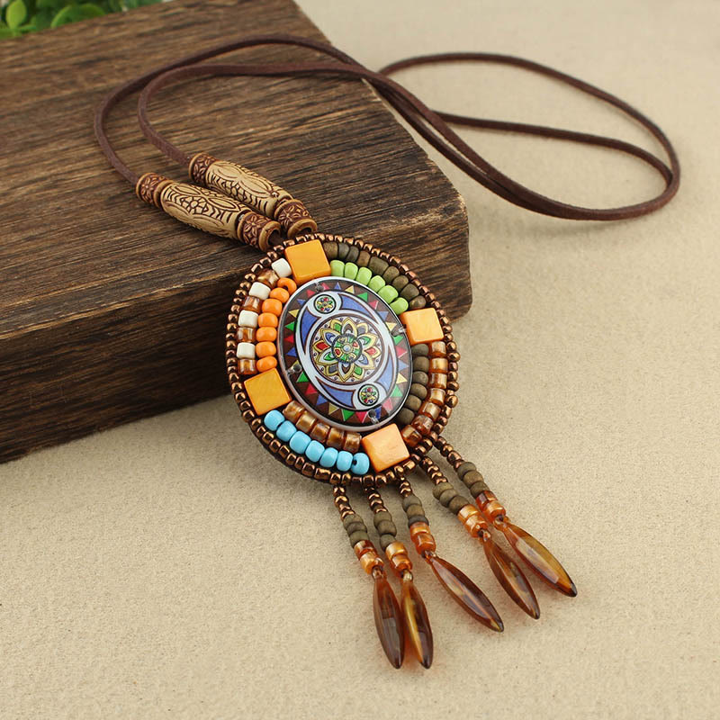 Mandala Pattern Spiritual Necklace for Creativity & Focus
