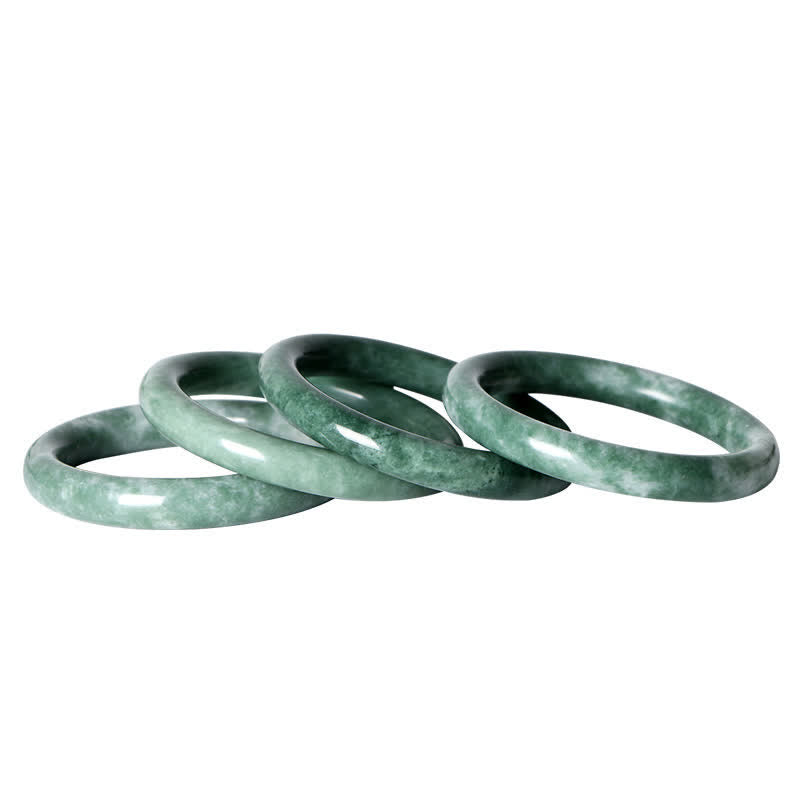 Natural Jade Luck Abundance Bangle Bracelet 58-60mm