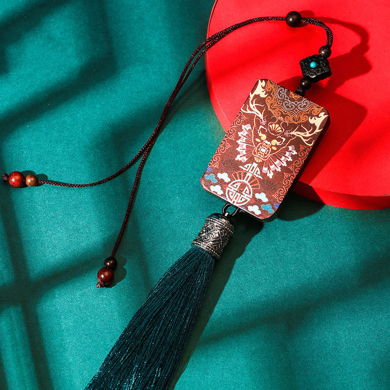 Ebony Wood Car Hanging Decoration for Balance & Calm