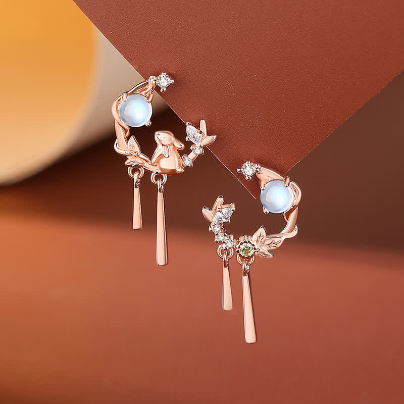 925 Sterling Silver Year of the Rabbit Moonstone Necklace