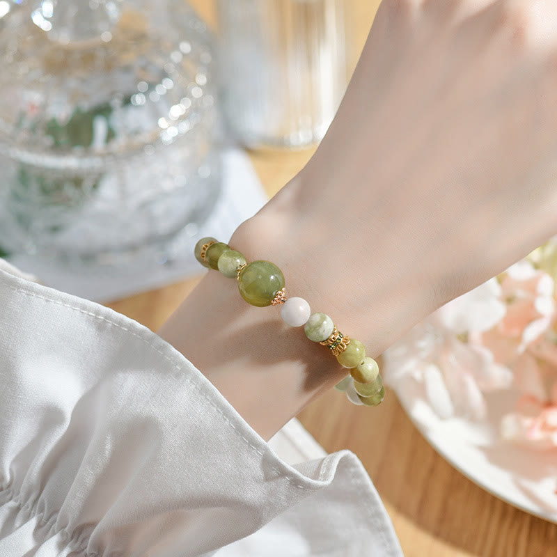 Green Jade Abundance Bracelet for Women 14-16cm