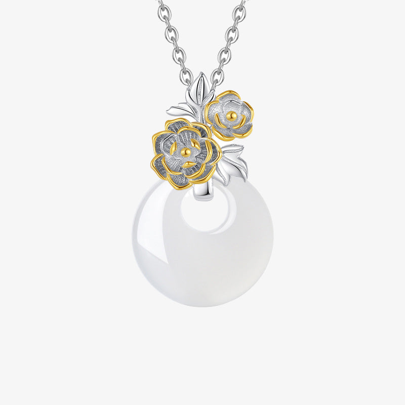 925 Sterling Silver Chalcedony Harmony Pendant Necklace