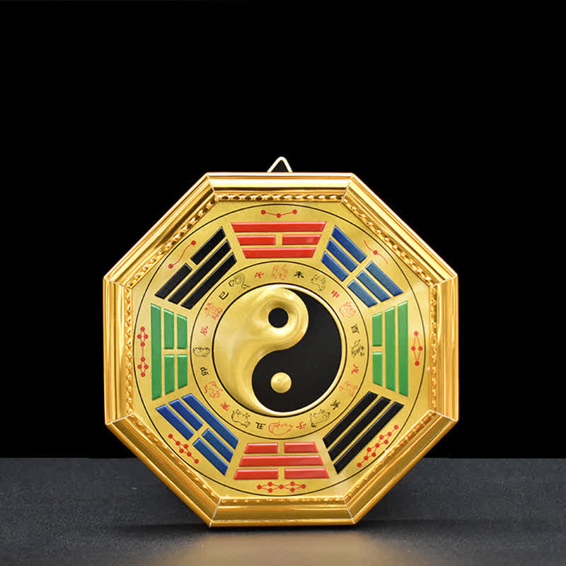 Bagua Map Feng Shui Balance Energy with Five Emperor Coins 17.5cm