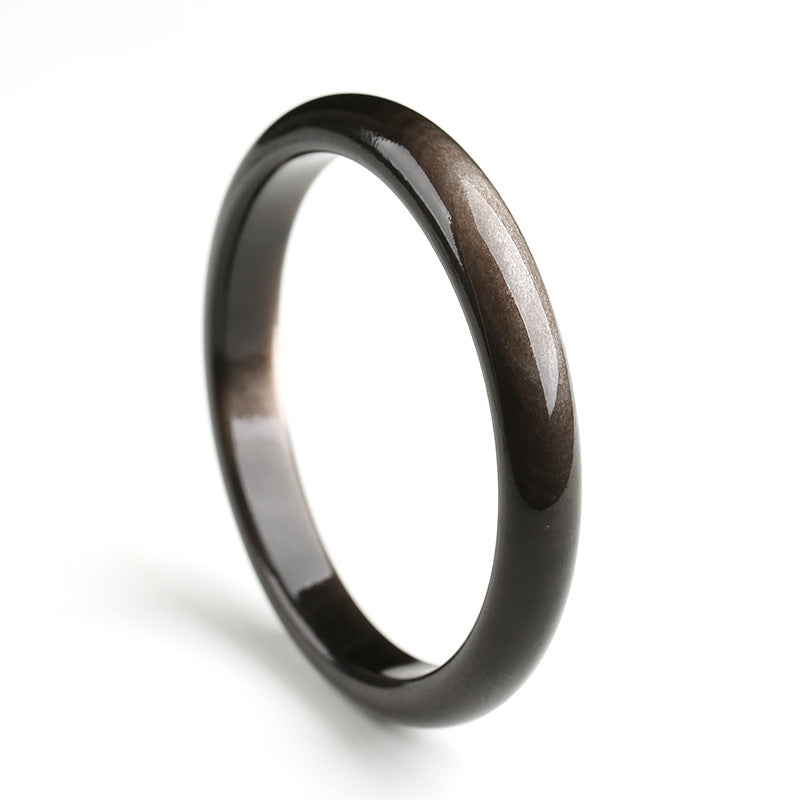 Gold Sheen Obsidian Protection Bracelet | Inner Diameter