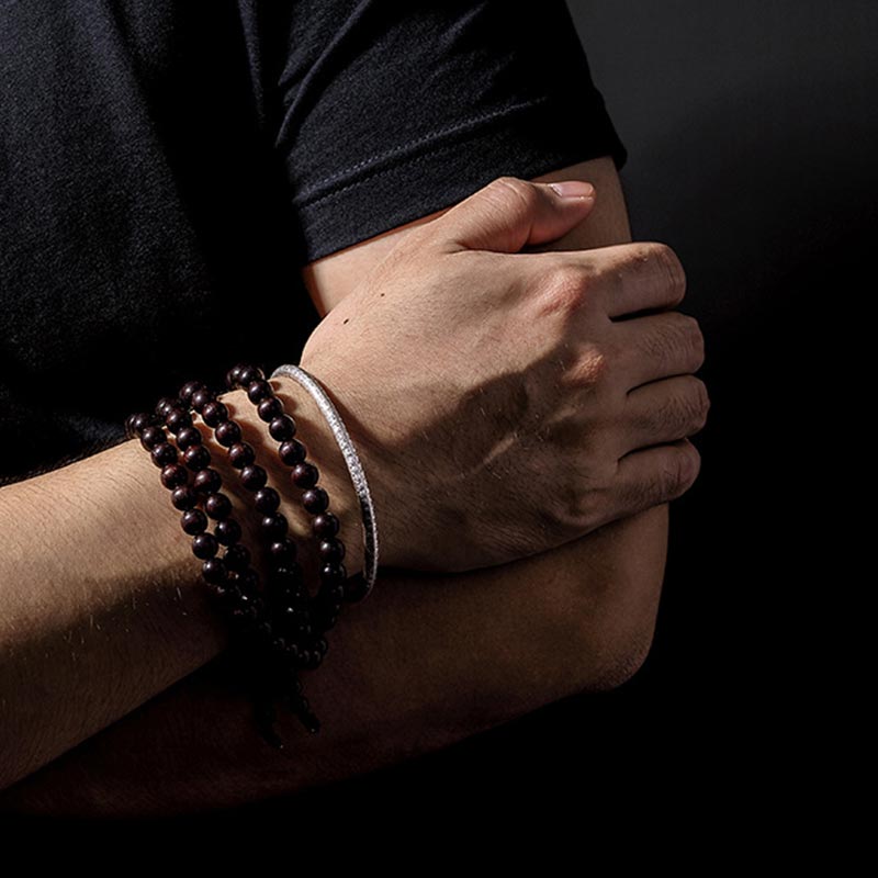 White Copper Adjustable Spiritual Bracelet for Luck & Balance