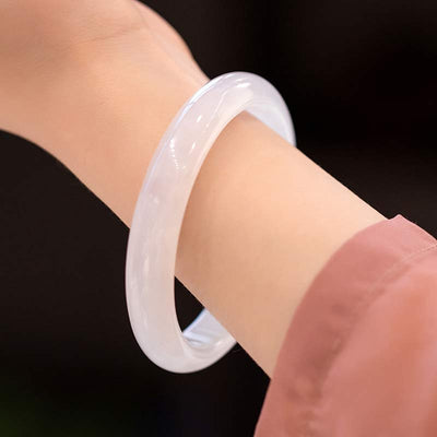 Bracelet Harmonie Calcédoine Jonc Énergie Positive 54mm