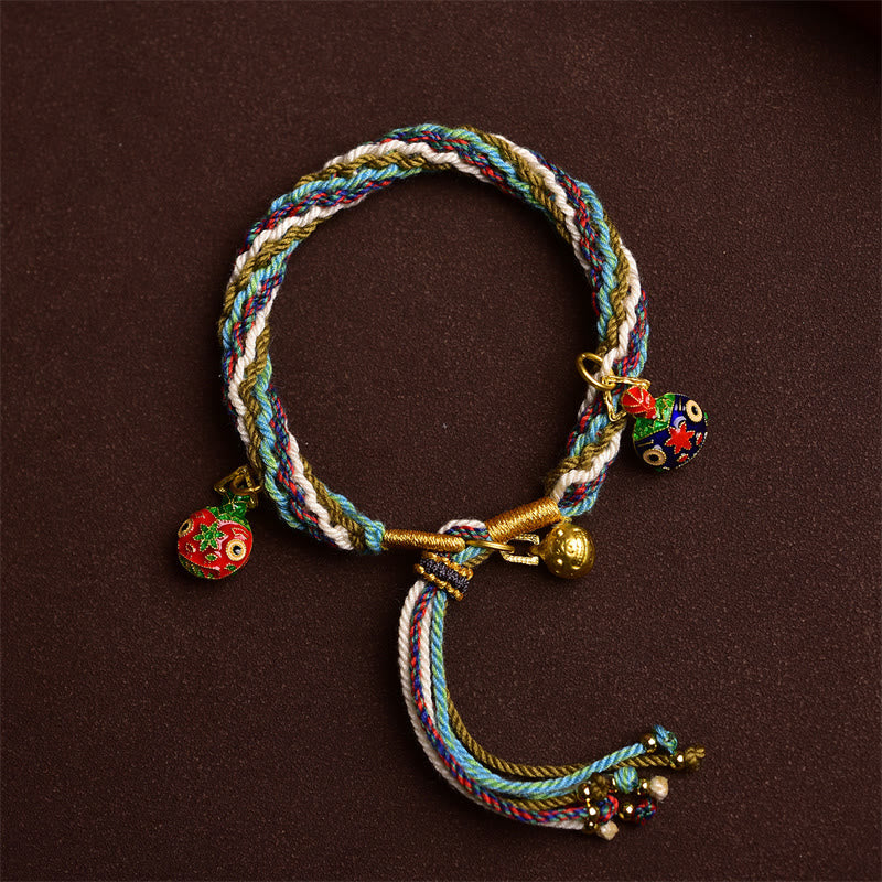 Blue String Gold Swallowing Beast Healing Bracelet
