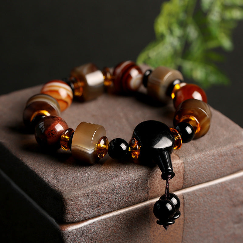 Natural Sardonyx Spiritual Luck Bracelet for Courage