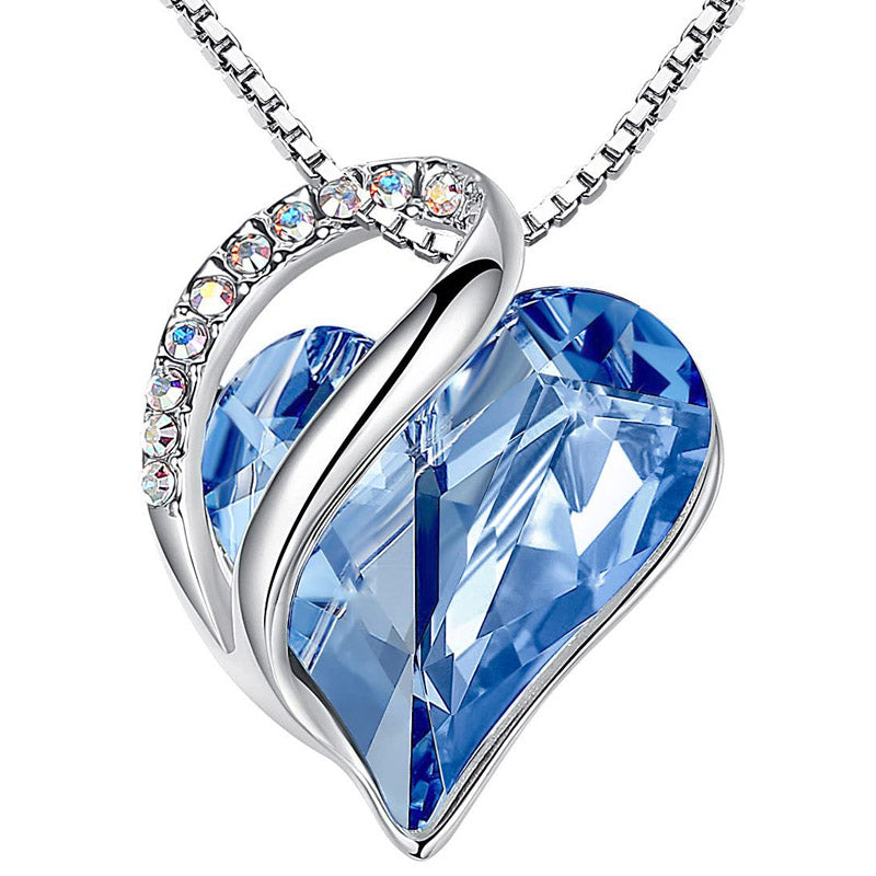 Love Heart Birthstone Healing Energy Necklace Pendant