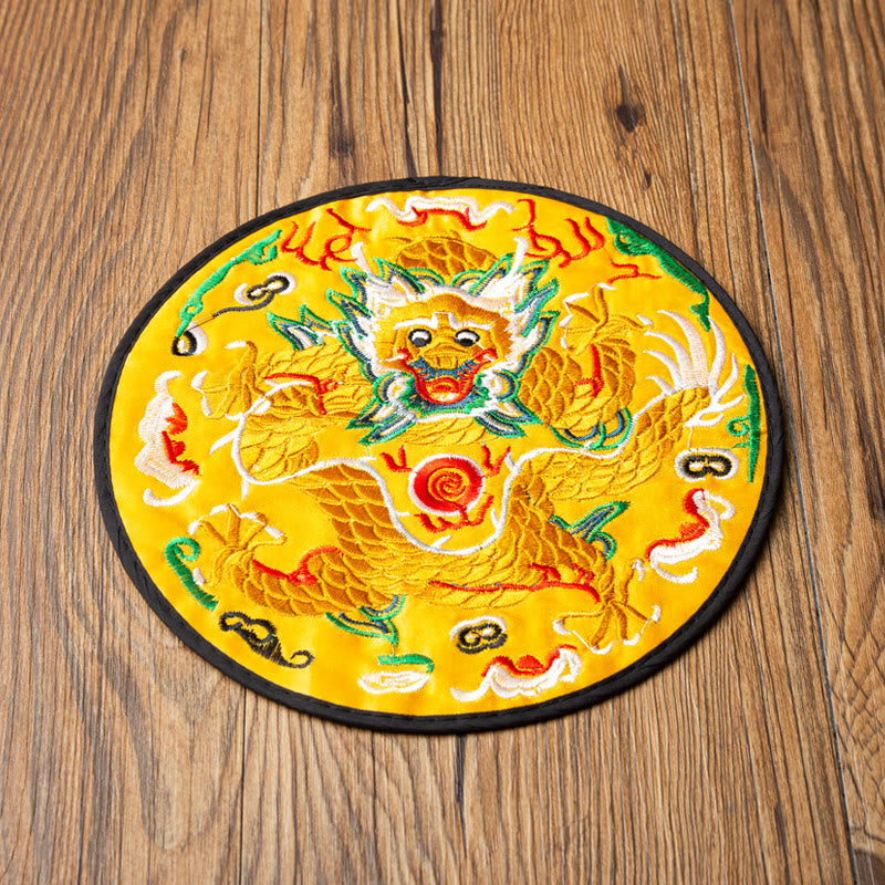 Dragon Embroidery Tea Mat | Spiritual Home Accents 19cm