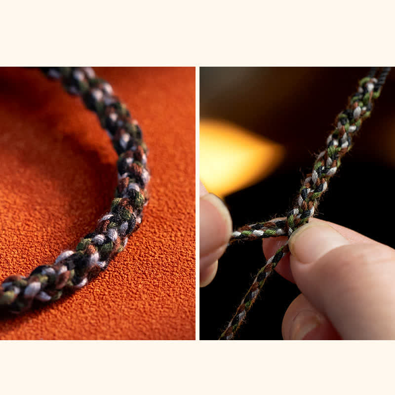 Bracelet de protection des vœux en argent sterling 990 et ambre