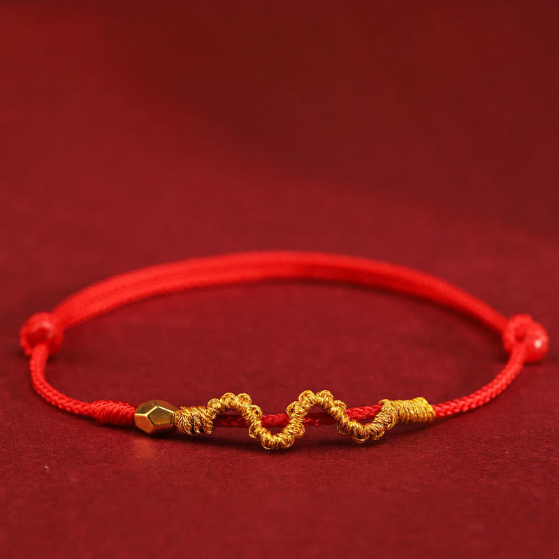 Bracelet tressé serpent en or 999 | Bracelet Chance et Force