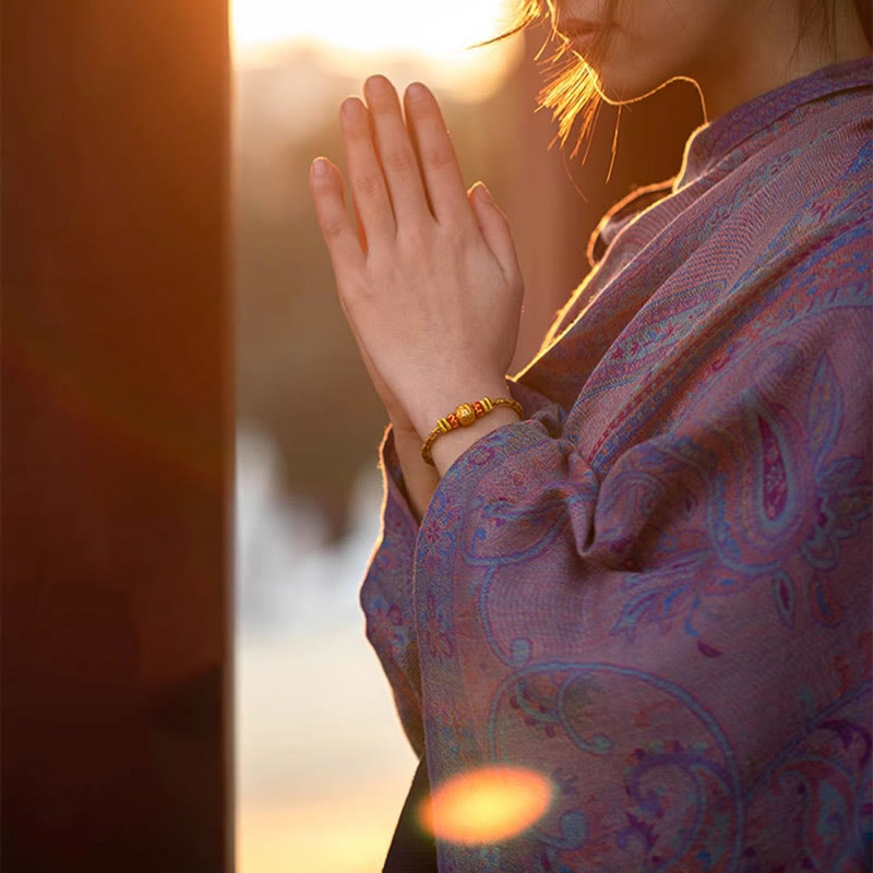 Bracelet porte-bonheur serpent du zodiaque en or 999