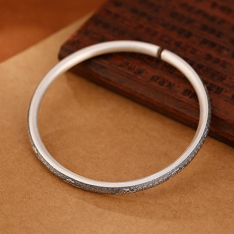 Bracelet spirituel en argent sterling 999 avec nuages ​​de bon augure pour la protection