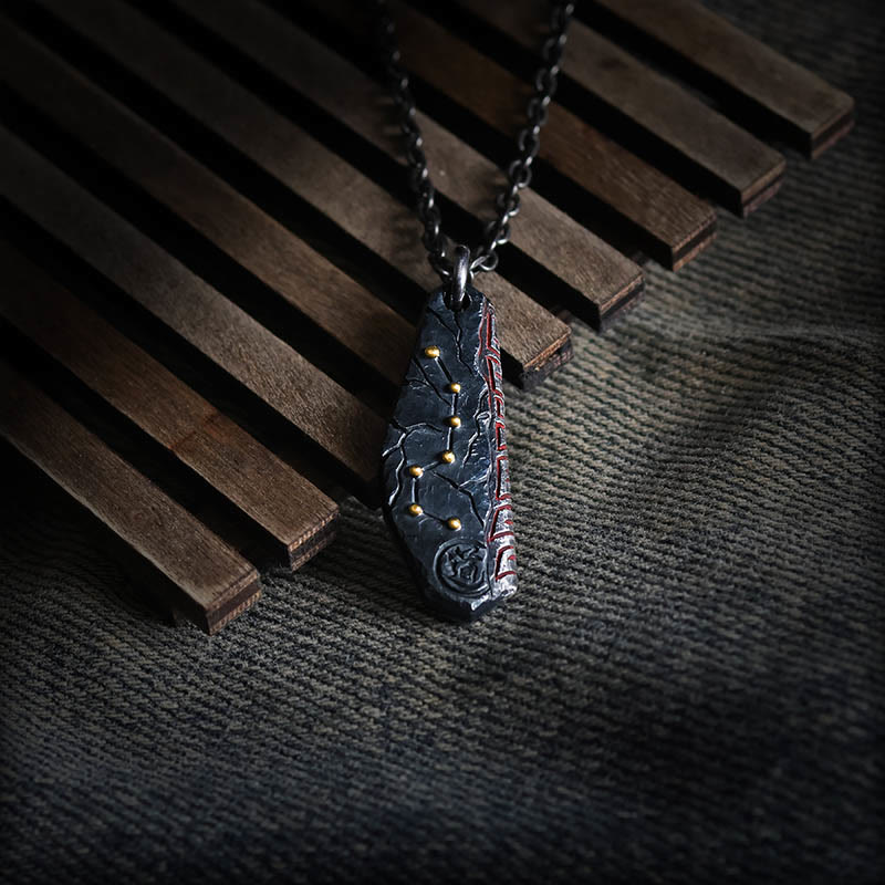 Collier spirituel en argent sterling 999, symbole de la Grande Ourse, pour l'équilibre