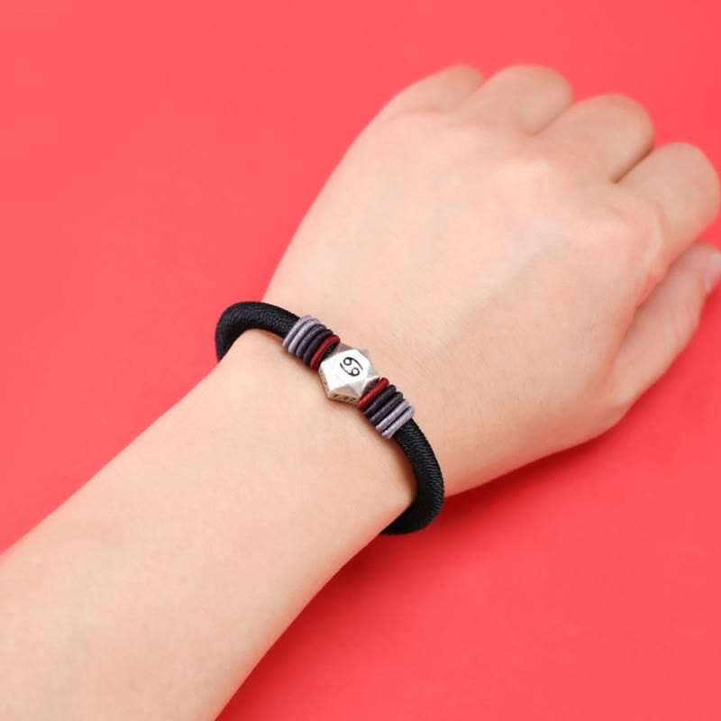 Bracelet en argent sterling 999 avec symbole du zodiaque chinois pour la protection