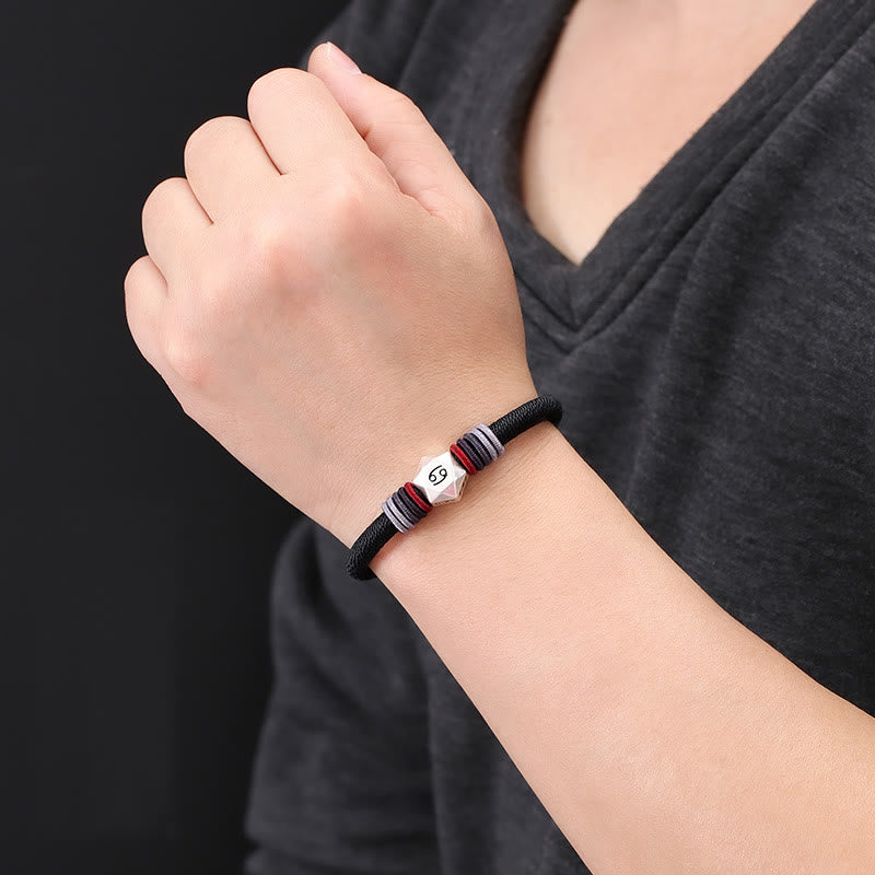Bracelet en argent sterling 999 avec symbole du zodiaque chinois pour la protection