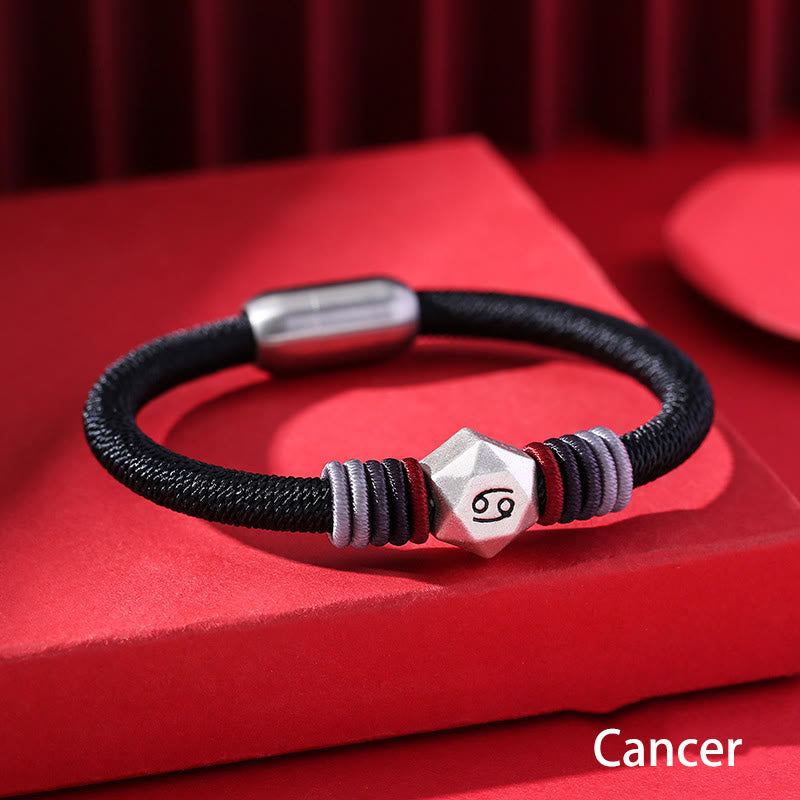 Bracelet en argent sterling 999 avec symbole du zodiaque chinois pour la protection