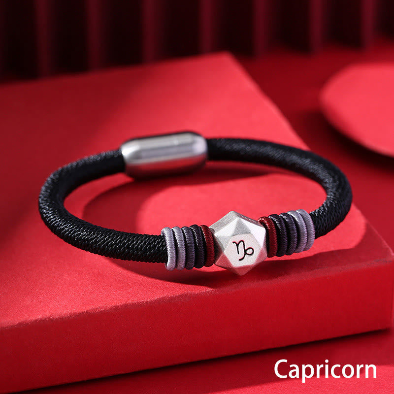 Bracelet en argent sterling 999 avec symbole du zodiaque chinois pour la protection
