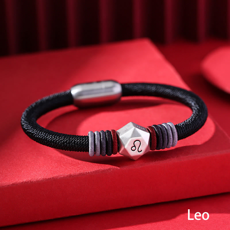 Bracelet en argent sterling 999 avec symbole du zodiaque chinois pour la protection