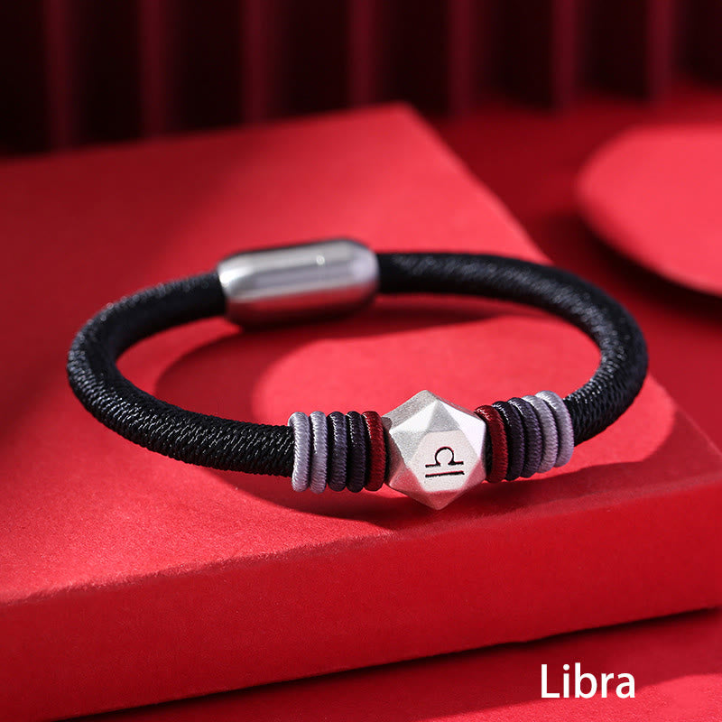Bracelet en argent sterling 999 avec symbole du zodiaque chinois pour la protection