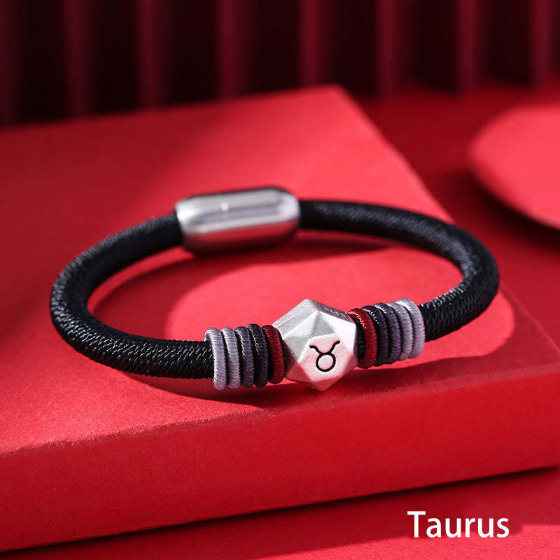 Bracelet en argent sterling 999 avec symbole du zodiaque chinois pour la protection