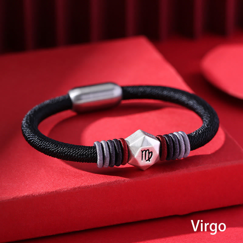 Bracelet en argent sterling 999 avec symbole du zodiaque chinois pour la protection